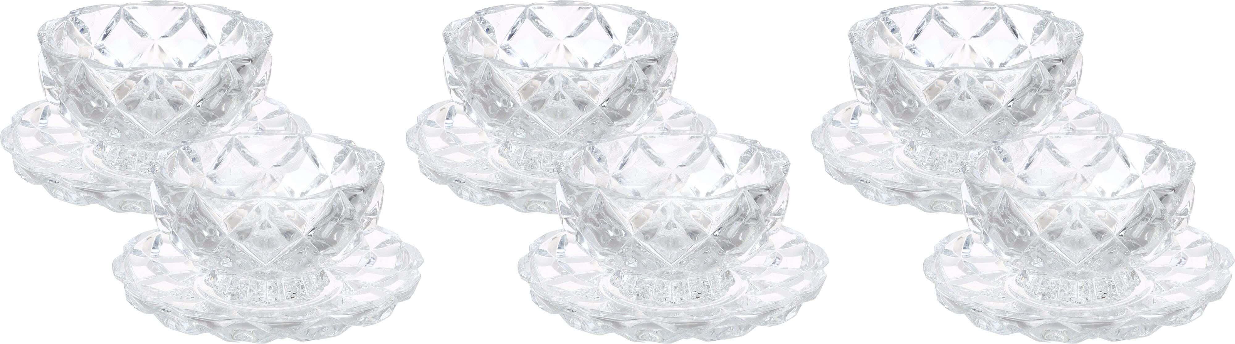 Get City Glass Dessert Bowls Set, 12 Pieces - Clear with best offers | Raneen.com