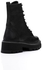 Ice Club Lace-up Mid Heel Platform Black Ankle Boots