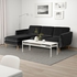SMEDSTORP 3-seat sofa with chaise longue - Djuparp/dark grey oak