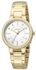 ESPRIT Watch for Women, Quartz Movement, Analog Display, Gold Stainless Steel Strap-ES1L246M0065