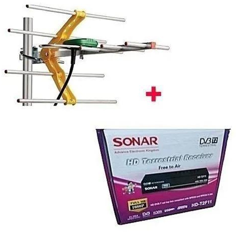 Sonar HD-T2F11 Free To Air Digital Set Box Decoder With FREE Digital TV Aerial