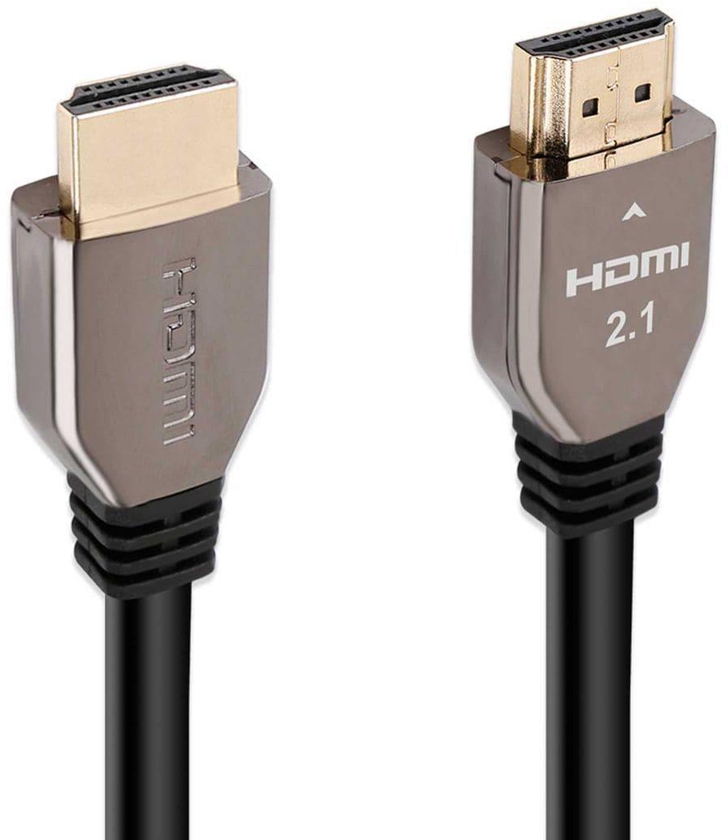 Promate 8K HDMI Cable, Ultra High-Speed HDMI 2.1 Cable with 8K HDR, 48Gbps Transfer Speed, 2m Cord Length, 3D Support and Enhanced Audio Return (eARC) for Apple TV, Xbox, PS4, Projector, ProLink8K-200