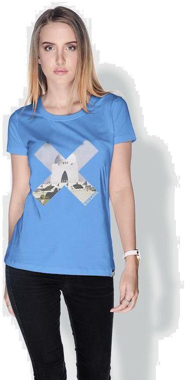 Creo Pakistan X City Love T-Shirts For Women - M, Blue
