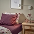ULLVIDE Fitted sheet - deep red 160x200 cm