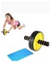 Abs Roller Workout Arm And Waist Fitness Exerciser Wheel Yellow