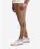 Street Fashion Drawstring & Zipped Pants - Light Camel