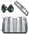 New Look Bundles Vacuum Cleaner - 12V + Small Car Sunshade - Silver