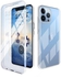 Case for iPhone 13 Pro Max 360 Degree Silicone Crystal Full Protection Cover 2 in 1 Separate Hard PC Back Soft TPU Front_Transparent