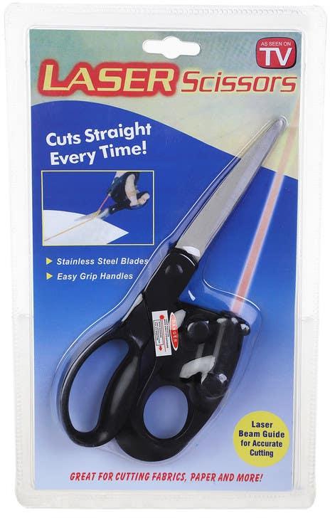 Get Stainless Steel Professional Laser-Guided Scissors for Cutting Fabric with High Precision, 21 cm - Black with best offers | Raneen.com
