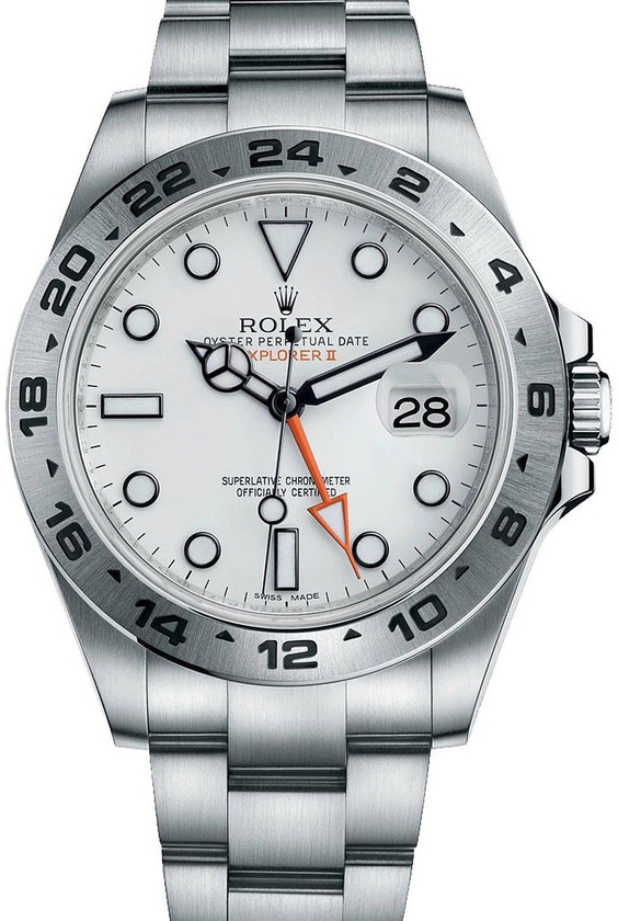 Rolex Men's Oyster Perpetual Explorer II Swiss White Dial Steel