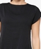 Black Warp Knit T-Shirt