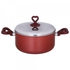 Get Nouval Lovely Heart Teflon Pot with Stainless Steel Lid, 24 cm with best offers | Raneen.com
