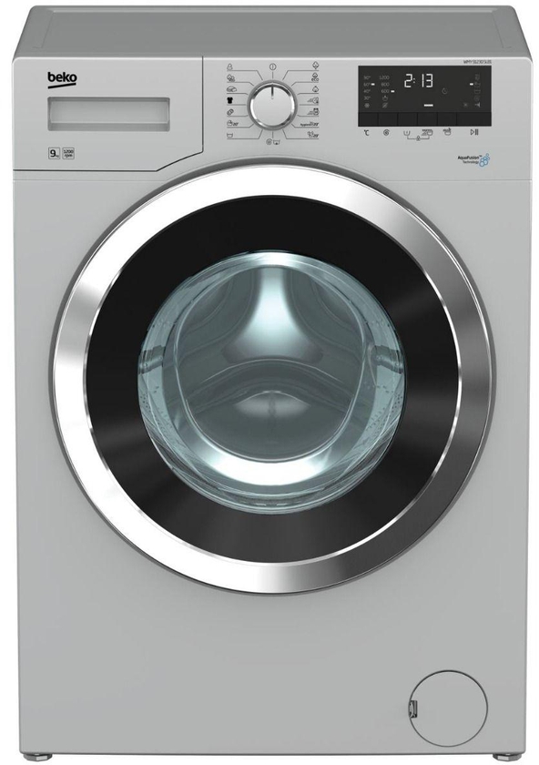 Beko Front Loading Digital Washing Machine, 9 KG, Silver - WMY91230SLB1
