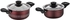 Trueval stew pot dark red size 18 cm + Trueval stew pot dark red size 16 cm
