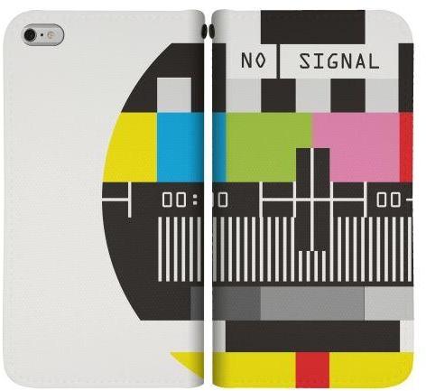 Stylizedd  Apple iPhone 6 Premium Flip case cover - No Signal TV  I6-F-199