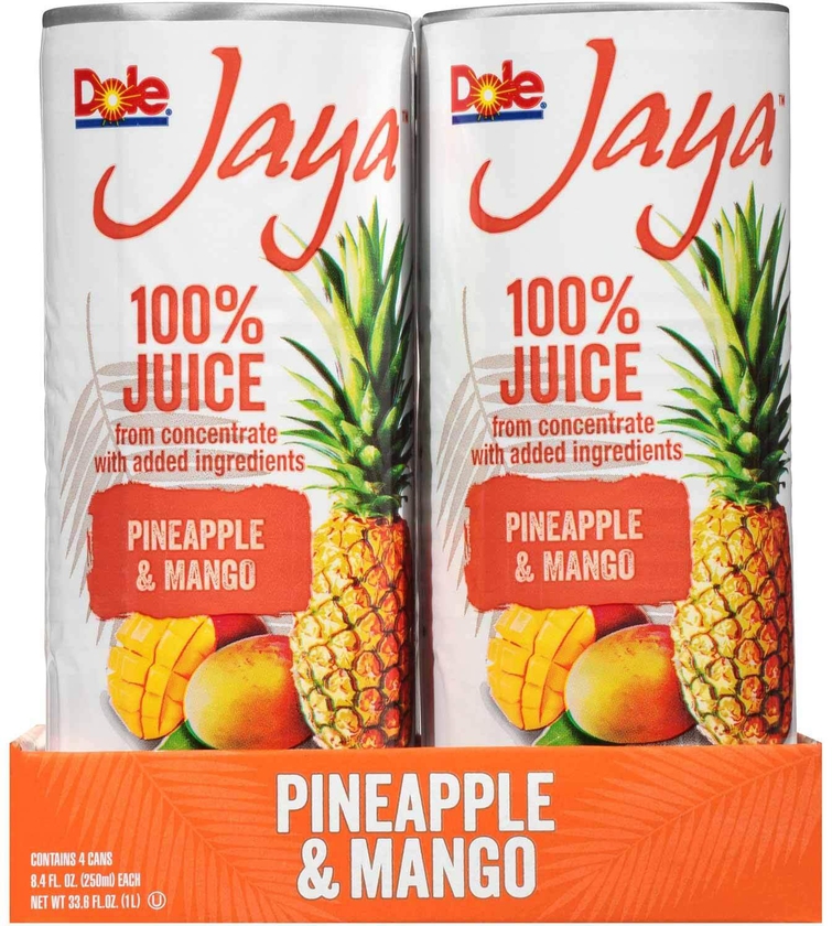 Dole jaya pineapple &amp; mango juice 250ml x4