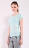 Cut Out Sheer Tee - Baby Blue -L.GREEN