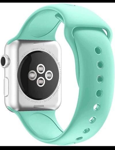 Sporty Band For Apple Watch, Soft Silicone Replacement Strap Band For Apple Watch (Series 1/Series 2/Series 3) (42MM M/L Mint Green)