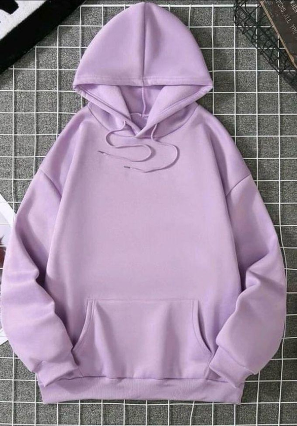 Teddy Women Casual Hoodie Sweatshirt - Purple
