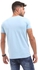 Izor Basic Cotton V-Neck Solid T-Shirt - Baby Blue