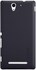 حافظة سوبر فروستيد خلفية مع واقي مغلق للشاشة من نيلكن لهواتف سوني C3 - اسود