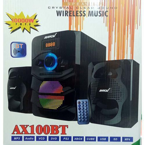 Ampex AX100 2.1CH 10000W SOUND SYSTEM BT/USB/SDFM