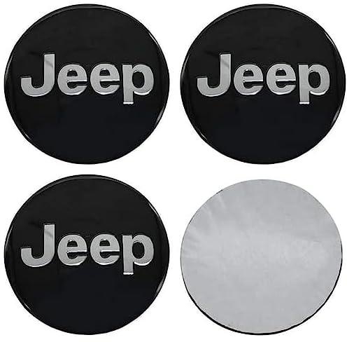 KaberEgypt KaberEgypt 3D Wheel Tire Hub Sticker Decal Jeep Logo 4 Pack