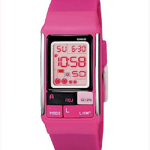 Poptone Watch for Girls by Casio , Digital , Resin , Pink , LDF-52-4A LDF52