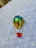 Flying Ballon And The Red Crystal Heart Brooch And Clothes Pin