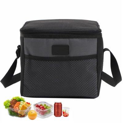 SYOSI Lunch Bag for Women and Men, 5L Large Capacity Insulated Lunch Bag Waterproof Dual Compartment Lunch Bag Portable Reusable Thermal Lunch Bag for Work, Picnic, Travel (Grey)