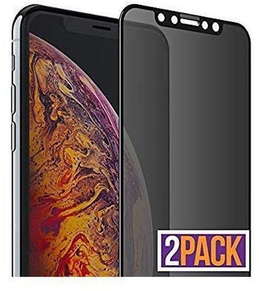 2Pcs Of IPhone X/Xs Privacy Glass (x2) Screen Protector [Full Coverage] Designed For Apple IPhone X/Xs
