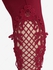 Plus Size Pockets Lace Trim Braided Leggings - L | Us 12