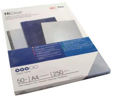 GBC PVC Binding Cover 250 Micron A4 - Clear
