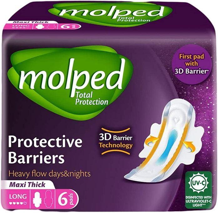 Molped Total Protection Long Thick Maxi Feminine 6Pads