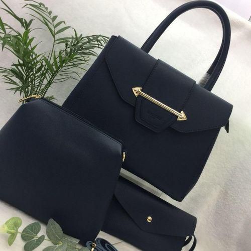 Fashion 3 in 1 Ladies Handbag-Black