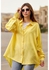 Women Cotton Casual Blouse Yellow