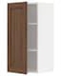 METOD Wall cabinet with shelves, white/Sinarp brown, 40x80 cm - IKEA