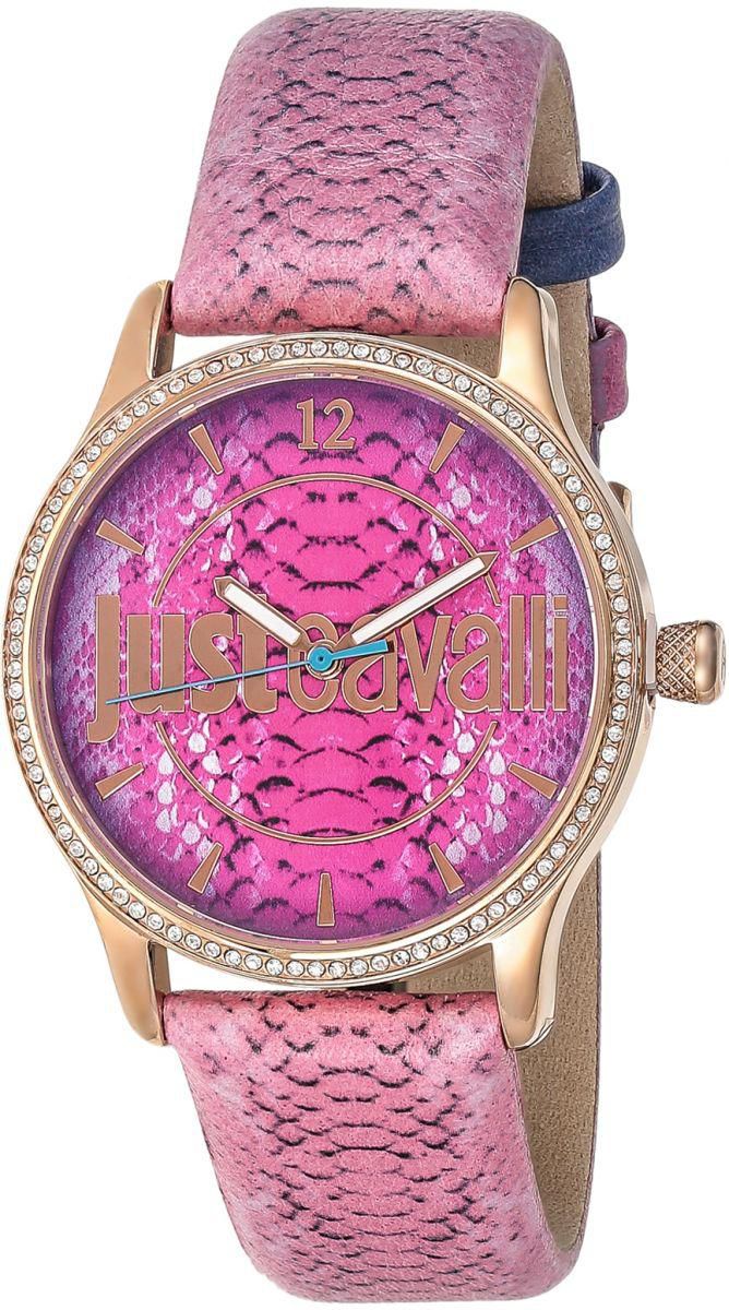 Just Cavalli Women's Purple Dial Leather Band Watch - R7251601501