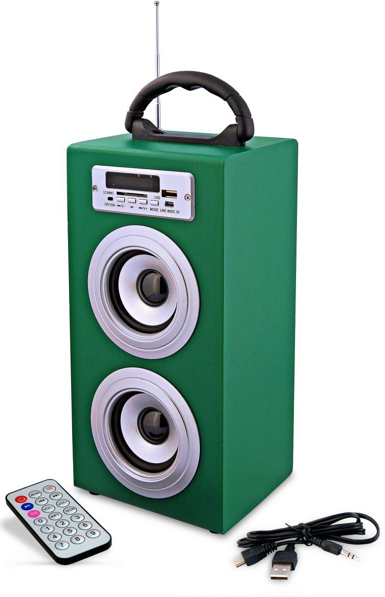 Portable Music Boombox Music Green Solid Speaker for Mobile Phones