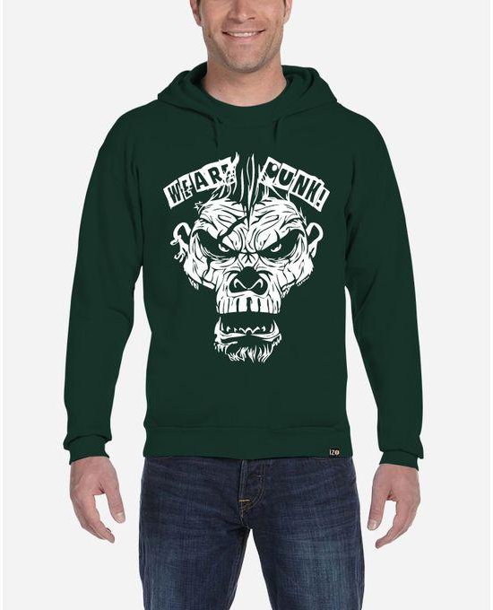 IZO Tshirt Cotton "We Are Punk" Sweatshirt - Dark Green