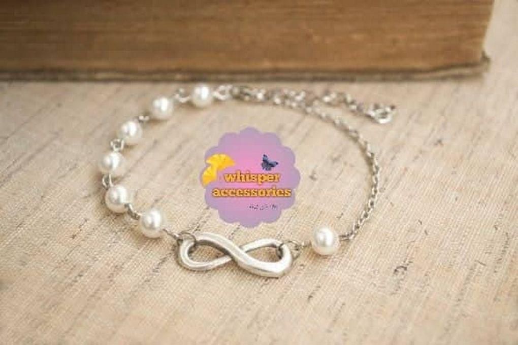 Infinity Crystal Bracelet - White