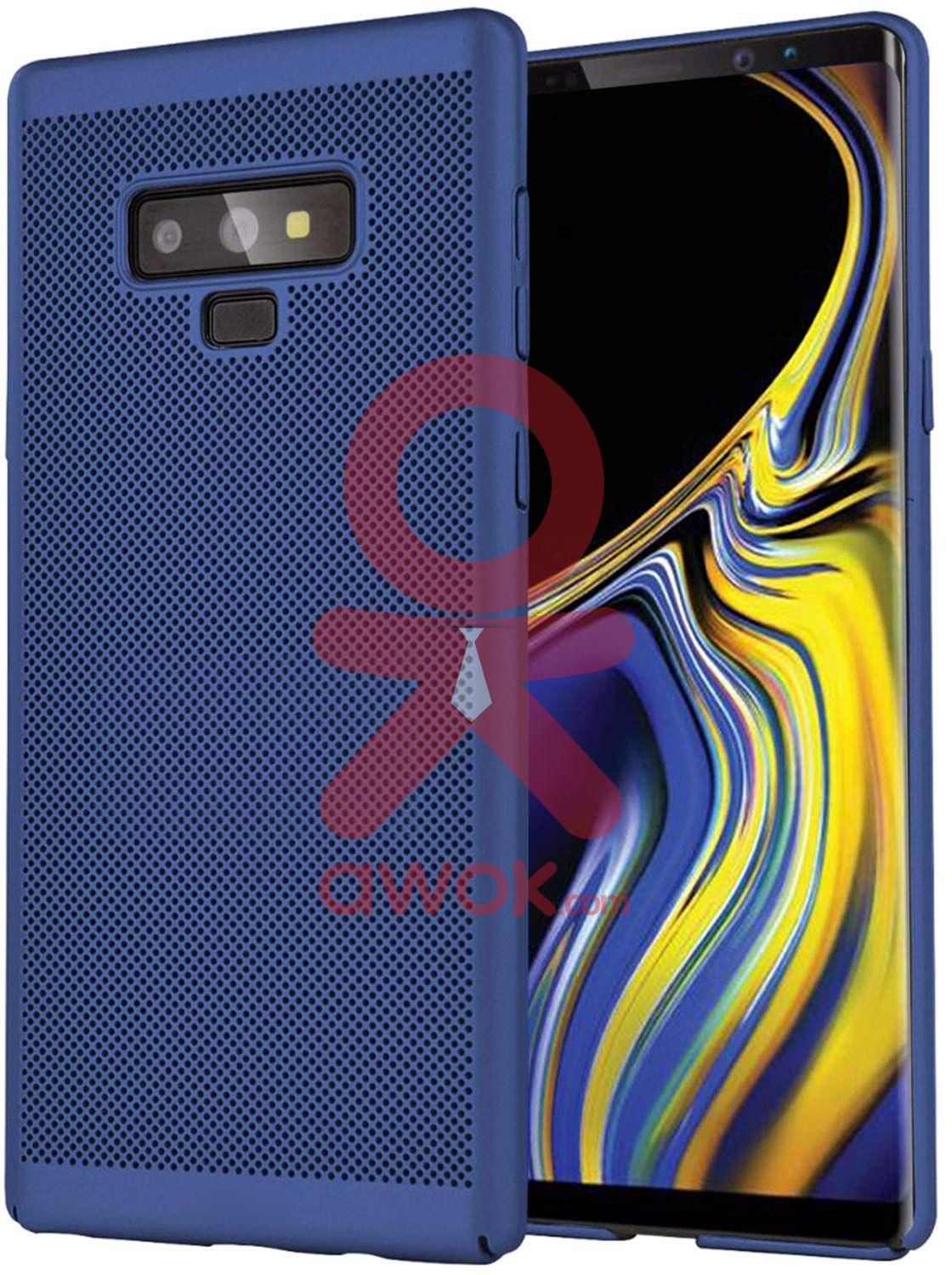 Breathable Heat Dissipating Mesh Cooling Back Cover Case For Samsung Galaxy Note 9, Blue