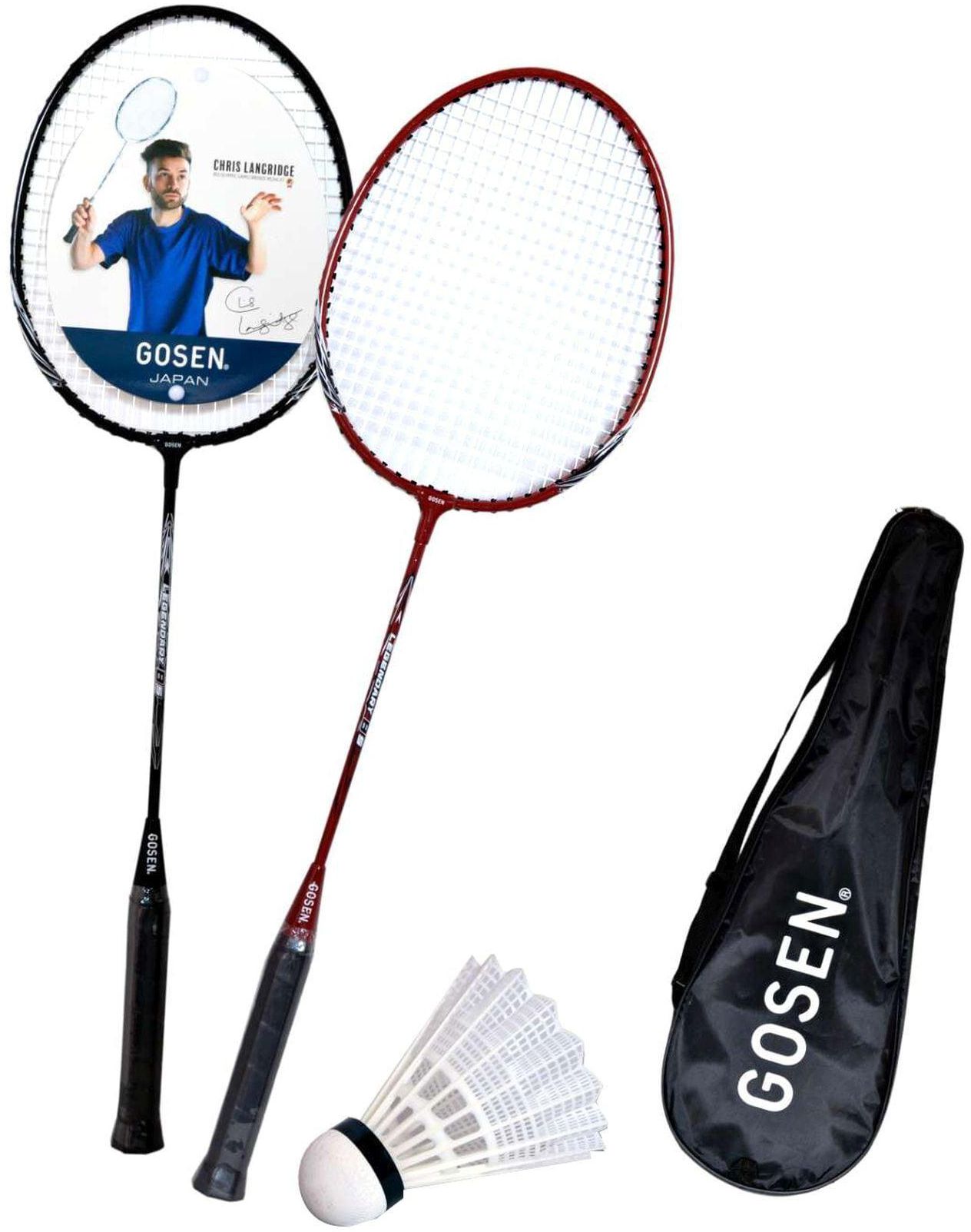 Gosen Wagi Badminton Racket with Shuttlecock Set D1000 Multicolour 4 PCS