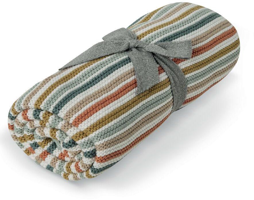 Knitted Blanket - Multi Stripe