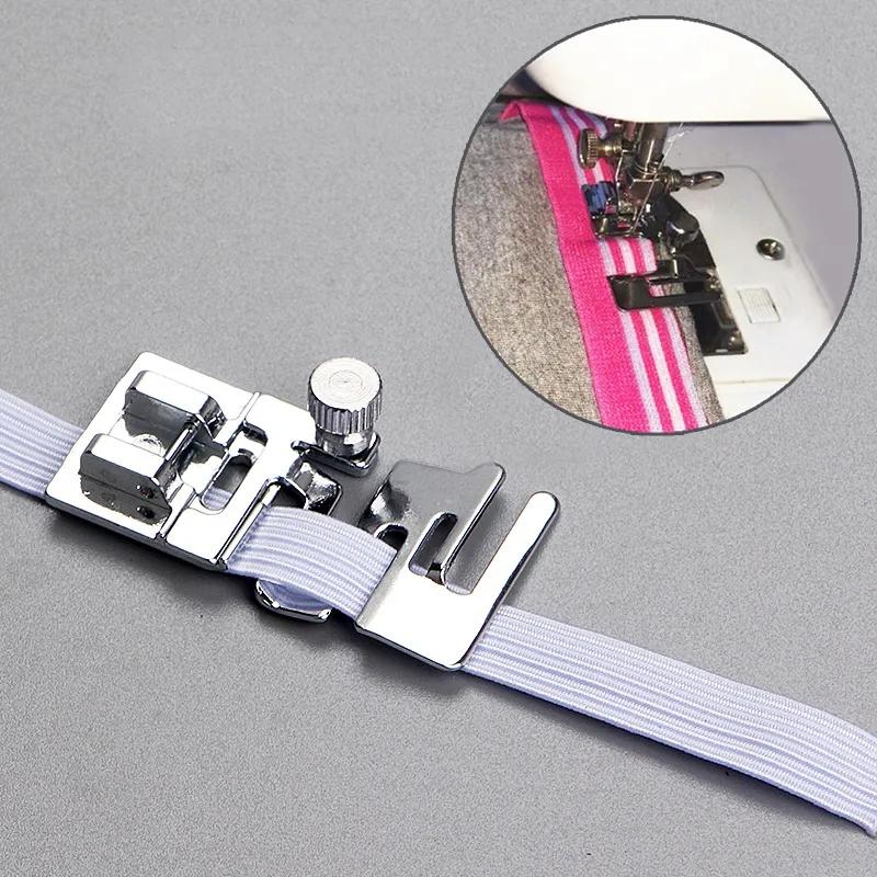 DIY Sewing Foot Presser Foot Elastic Cord Band Fabric Stretch Feet Set for Domestic Sewing Machine Brother Singer Accessories