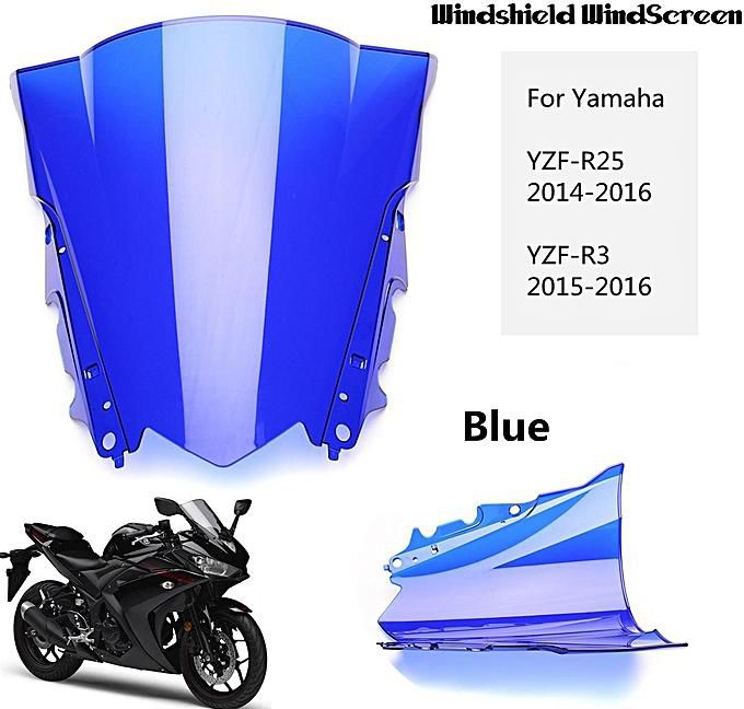 ABS Windshield WindScreen Double Bubble for Yamaha YZF-R25 2014-2016 R3 2015-16