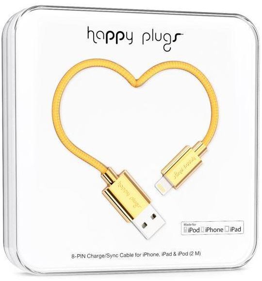 Happy Plugs 9910 Deluxe Edition Lightning Charge and Sync Cable - Gold