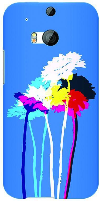Stylizedd HTC One M8 Slim Snap Case Cover Matte Finish - Bleeding Flowers (Blue)