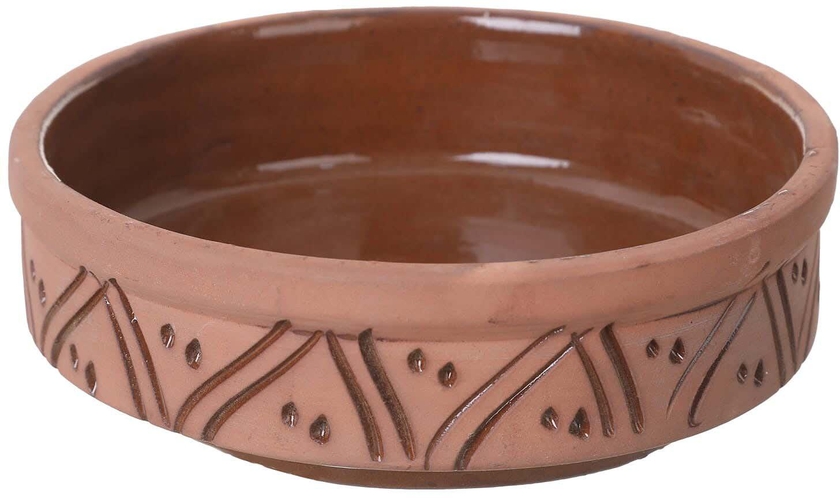 Get Pottery Oven Dish, 18 cm - Brown with best offers | Raneen.com