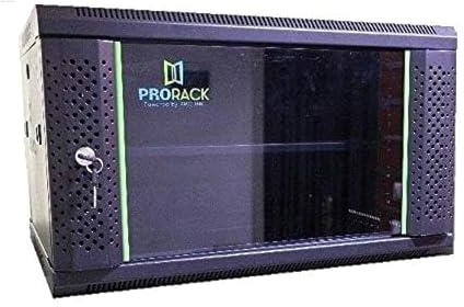 ProRack 6U 600x450 Wall Mount Cabinet with Glass Door, 1 Fan, 1 Shelf and 1 Pdu 6 Outlet (Not Installed)